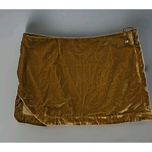 Free People Women's Mustard Brown Velvet Mini‎ Skirt Size 6 Autumn Fashion